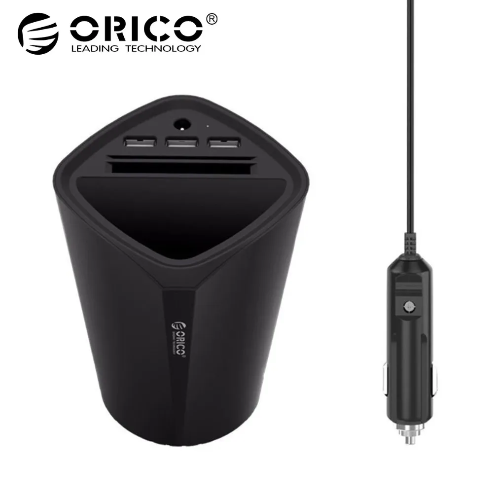 

ORICO 3 Port USB Cup Car Charger 2.4A*3 with Intelligent Charging IC For Samsung Xiaomi 5 Huawei lg