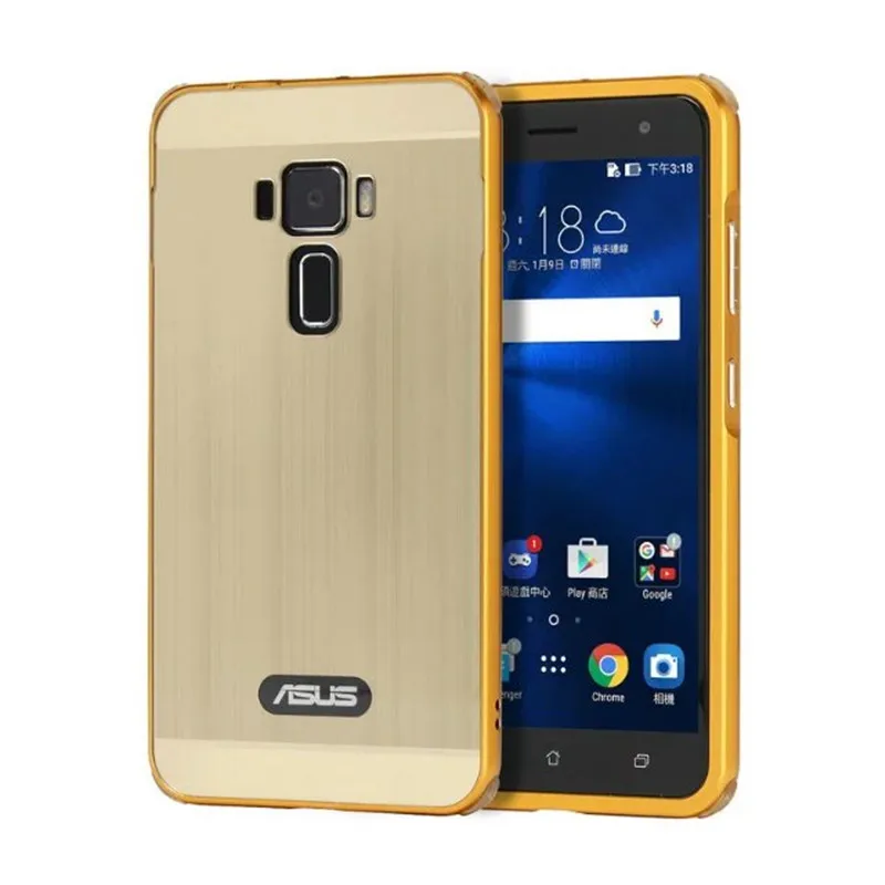 

For Asus Zenfone 3 ZE520KL 5.2" Cover Case Plating Metal Frame with Brushed Back Cover Hard Case for Asus Zenfone 3 ZE520KL 5.2