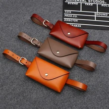 Fashion Solid Women Waist Bags Genuine Leather Detachable Women Belt Bags Small Fine Belt Woman Waist