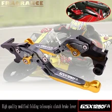 Leviers d'embrayage de frein de moto extensibles pliants de CNC pour SUZUKI GSX1250FA GSX650F GSX 650F 2008 - 2012 GSX-1250FA