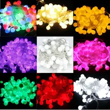 Промо-акция! 10 м светодиодный свет полосы гирлянды сказочные огни для Свадебная Рождественская вечеринка украшение дома 100 матовые шарики 110 В/220 В ЕС/США/Великобритания/Австралия