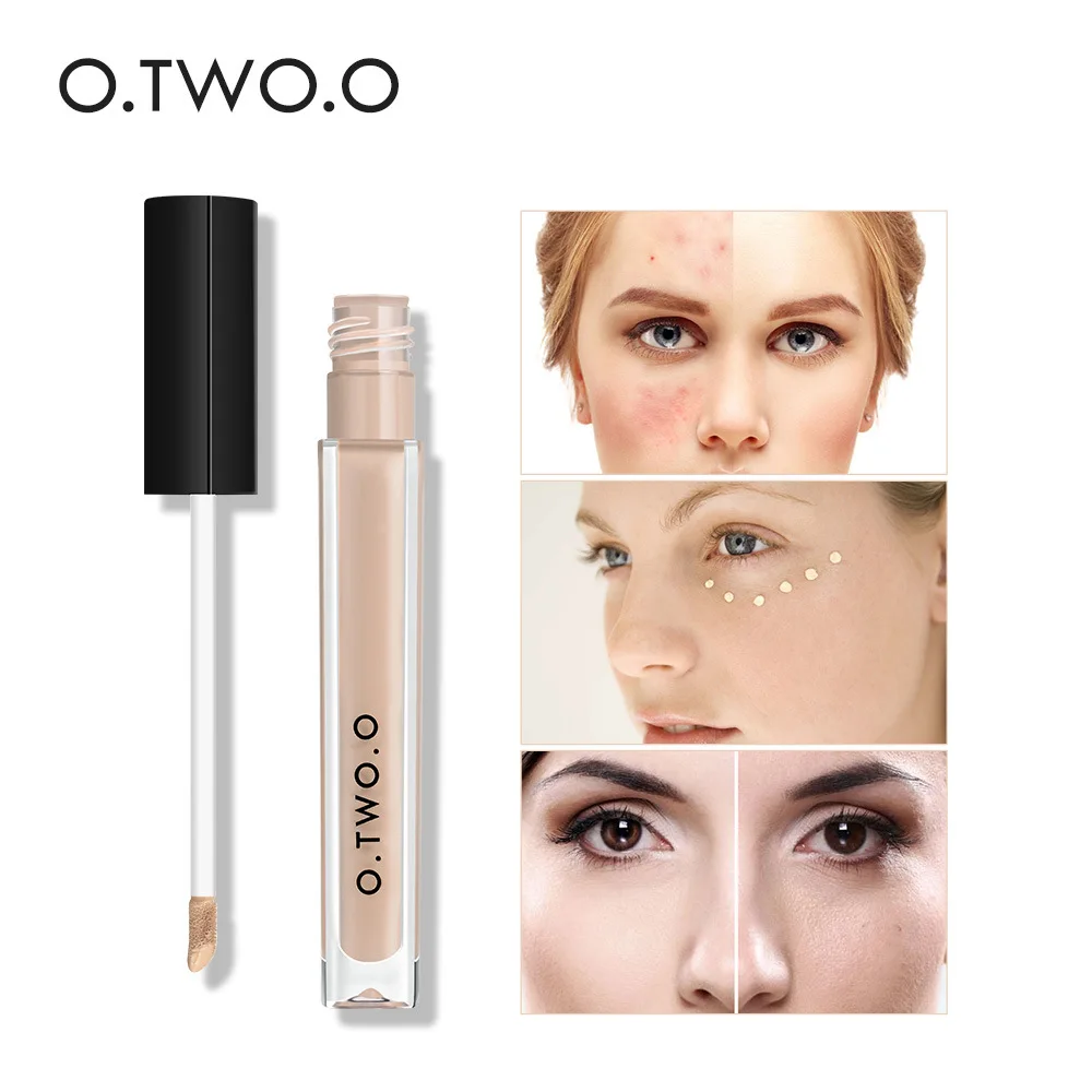 O.TWO.O Makeup Concealer Liquid Convenient Pro Eye Cream 4 Colors New Dark Skin Face Contour | Красота и здоровье