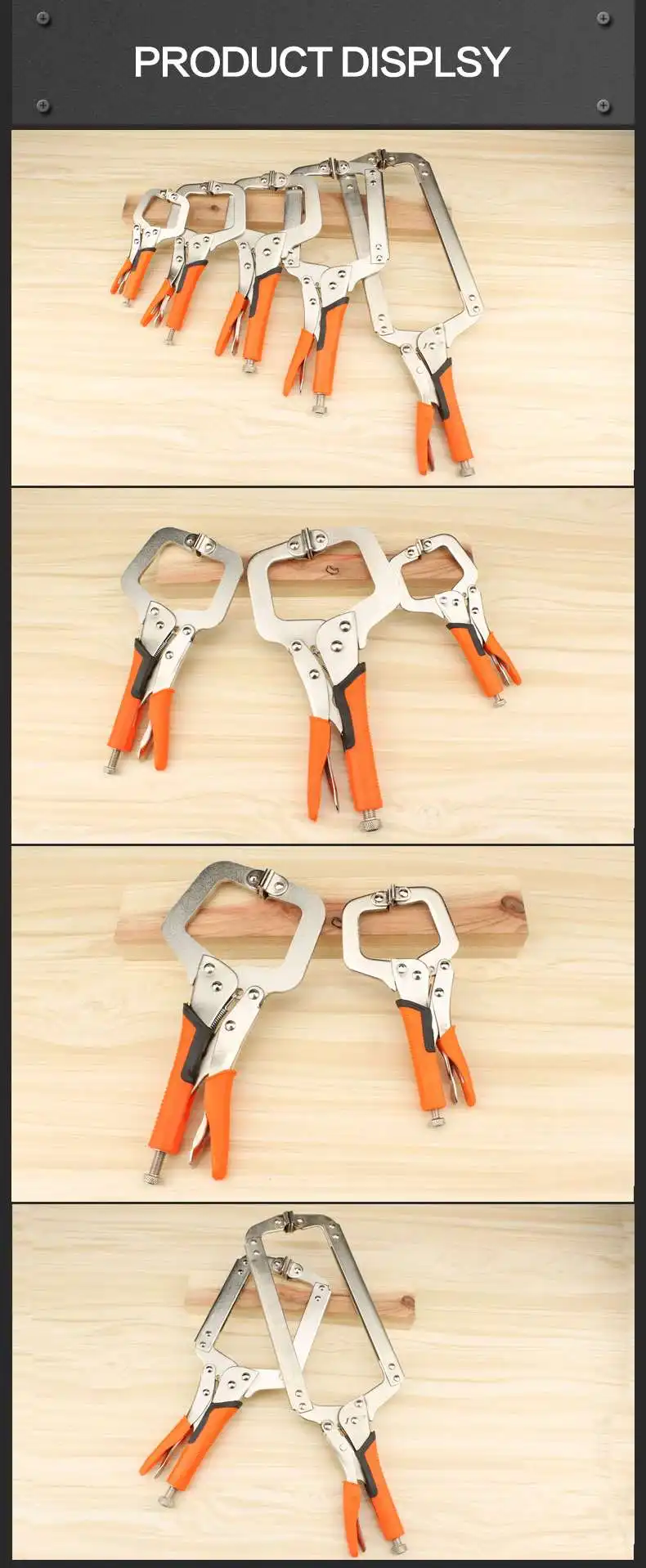 MYTEC MC-010102 C Type D-type Crimping Pliers Square Mouth Rubber Handle Woodworking Fast Pliers 
