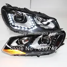 Для VW Touareg светодиодный светильник "ангельские глазки" с линзой проектора 2011-2013 года LD