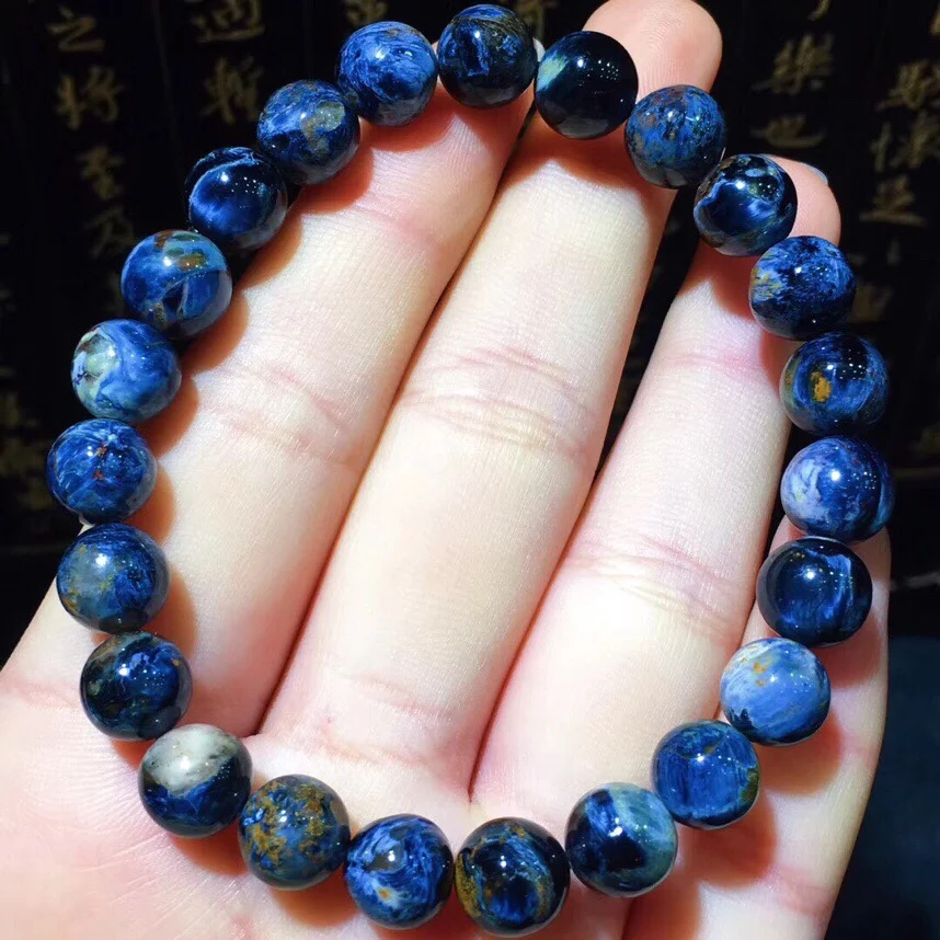 

100% 8.4mm Natural Bracelets Namibia Pietersite Blue Yellow Beads Gemstone Round Bead Bracelets Man Women Drop Shipping B29480