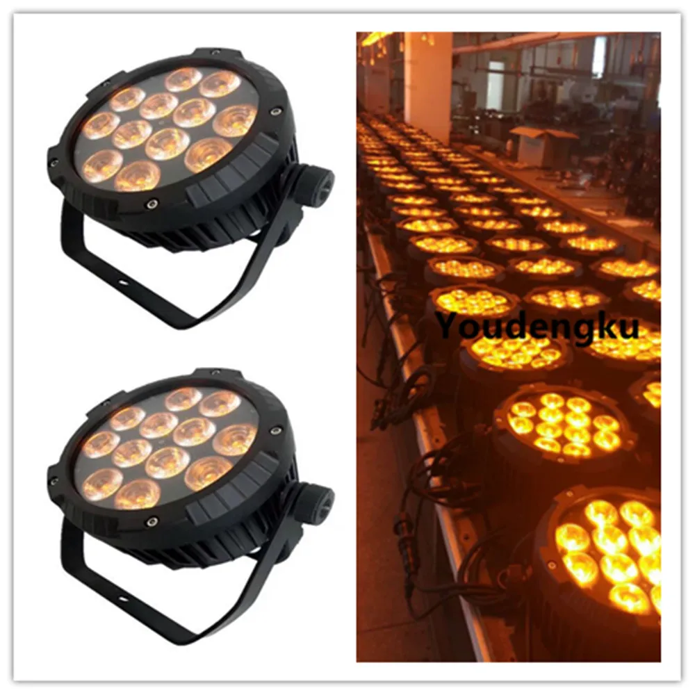 8pcs 12 lens no fans led par light 5 in1 rgbwa par led 12x15w waterproof led par dmx stage dj party wash light