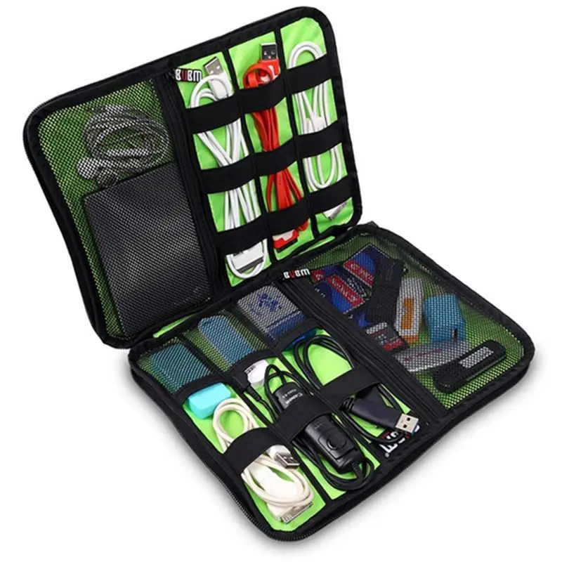 

Fashion Organizer System Kit Case Storage Bag Digital Devices USB Data Cable Earphone Wire Pen Travel Insert Free Shipping