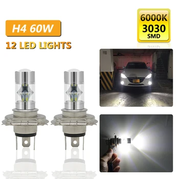 

2Pcs H4 60W Fog lights LED Head Lamp White Light 20-SMD For Toyota Highlander 4Runner Yaris Ruichi FJ RAV4 2003 Prado