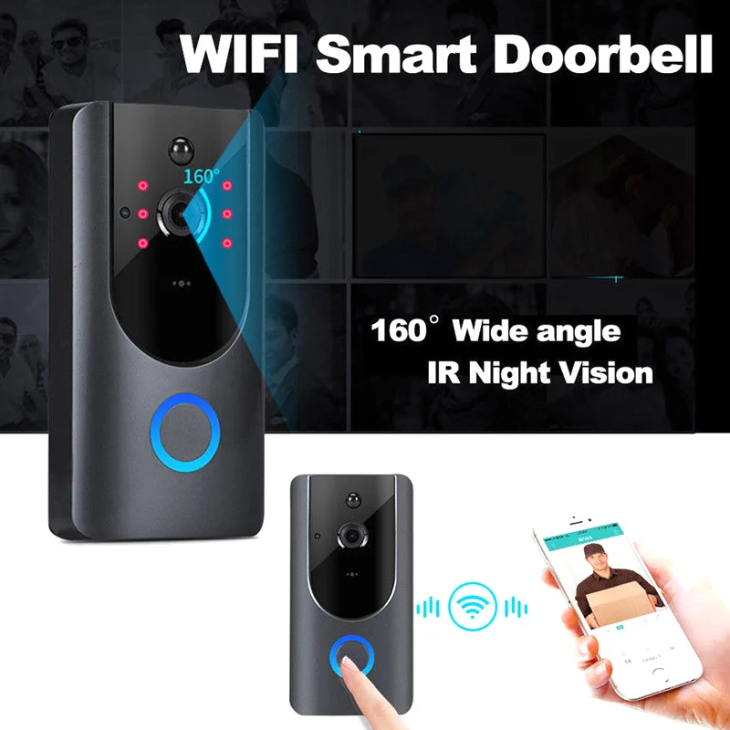 

Wireless Video Doorbell WIFI Remote Intercom Detection 1080P HD Night Vision XXM8