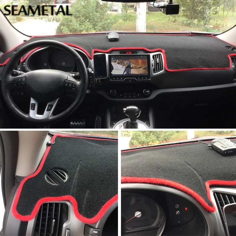 LHD для KIA Sportage 3rd 2011 2012 2013 2014 2015 чехлы на приборную панель автомобиля коврики