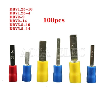 

DBV1.25-10 DBV1.25-14 DBV2-10 DBV2-14 DBV5.5-10 Insulated Blade Terminals Cable Lug PVC Sleeve Insulated Pin Terminals Connector