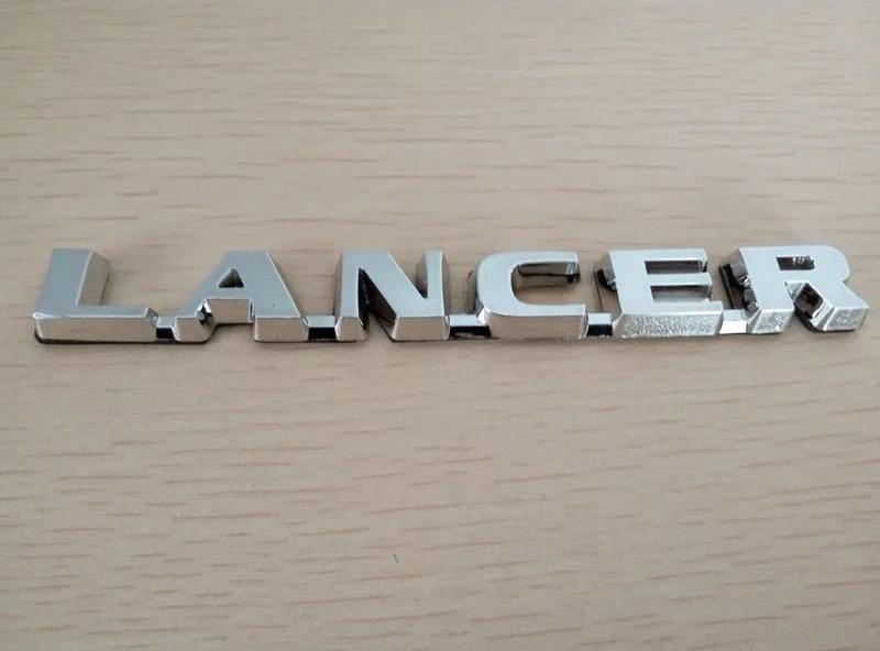 10 шт./лот, Автомобильные буквы для Lancer, эмблема, ABS, хромированная наклейка, авто значок с клеем