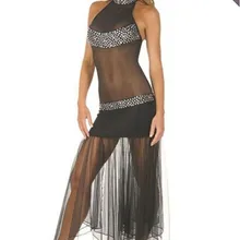 Платье с бахромой и блестками, сексуальное женское белье 3S5045, черное платье с бахромой и блестками+, сексуальное прозрачное длинное платье