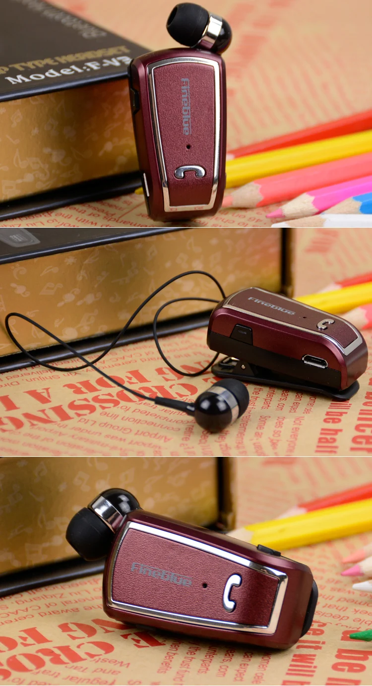 FINEBLUE F-V3 Bluetooth наушники беспроводные наушники гарнитура с микрофоном Звонки напоминают о цифрах носить пульт на прищепке для телефона