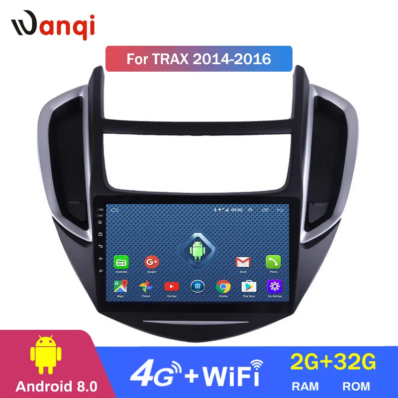 Clearance 4G Lte All Netcom 9 inch Android 8.0 full touch car multimedia system For Chevrolet Trax 2014-2016 gps radio navigation 0