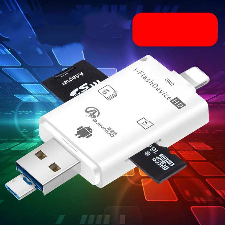 SD Card Reader USB 2,0 OTG мини Смарт карты памяти Micro SD TF кардридер адаптер для Xiaomi Huawei Android смартфон