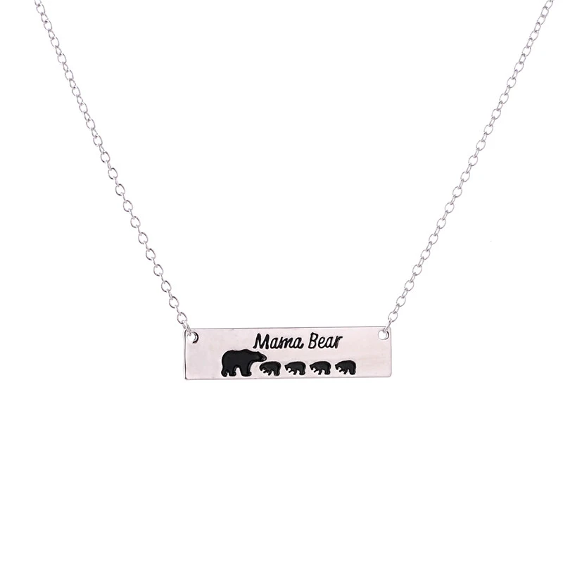 mama and baby bear necklace
