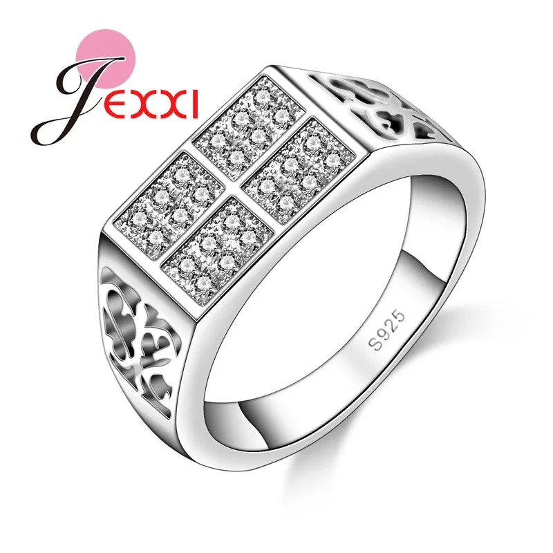 

Fashion Wholesale Male Female Ring 925 Silver Ring White Crystal Cubic Zircon Finger Party Jewelry Free Shipping Hot