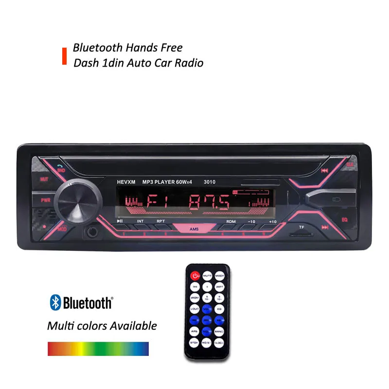 

Car Radio Stereo Player Bluetooth Phone AUX-IN MP3 FM/USB/1 Din/remote control 12V Car Audio Autoradio car head unit ISO cable