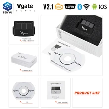 Vgate iCar3 ELM 327 V2.1 OBD2 Bluetooth wifi сканер ELM327 V2.1 ODB2 для Android/IOS iCar 3 OBD 2 OBD2 автомобильный диагностический инструмент