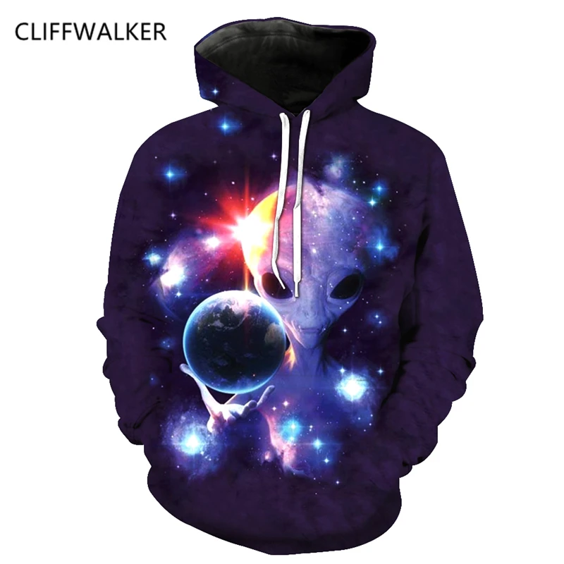 Harajuku Capuches Femmes Longues Survêtement Homme Automne Cool Sweats Hoodies Alien 2409 over Décontracté Pull Imprimé Dropshipping Manches 3d qn8WC8d