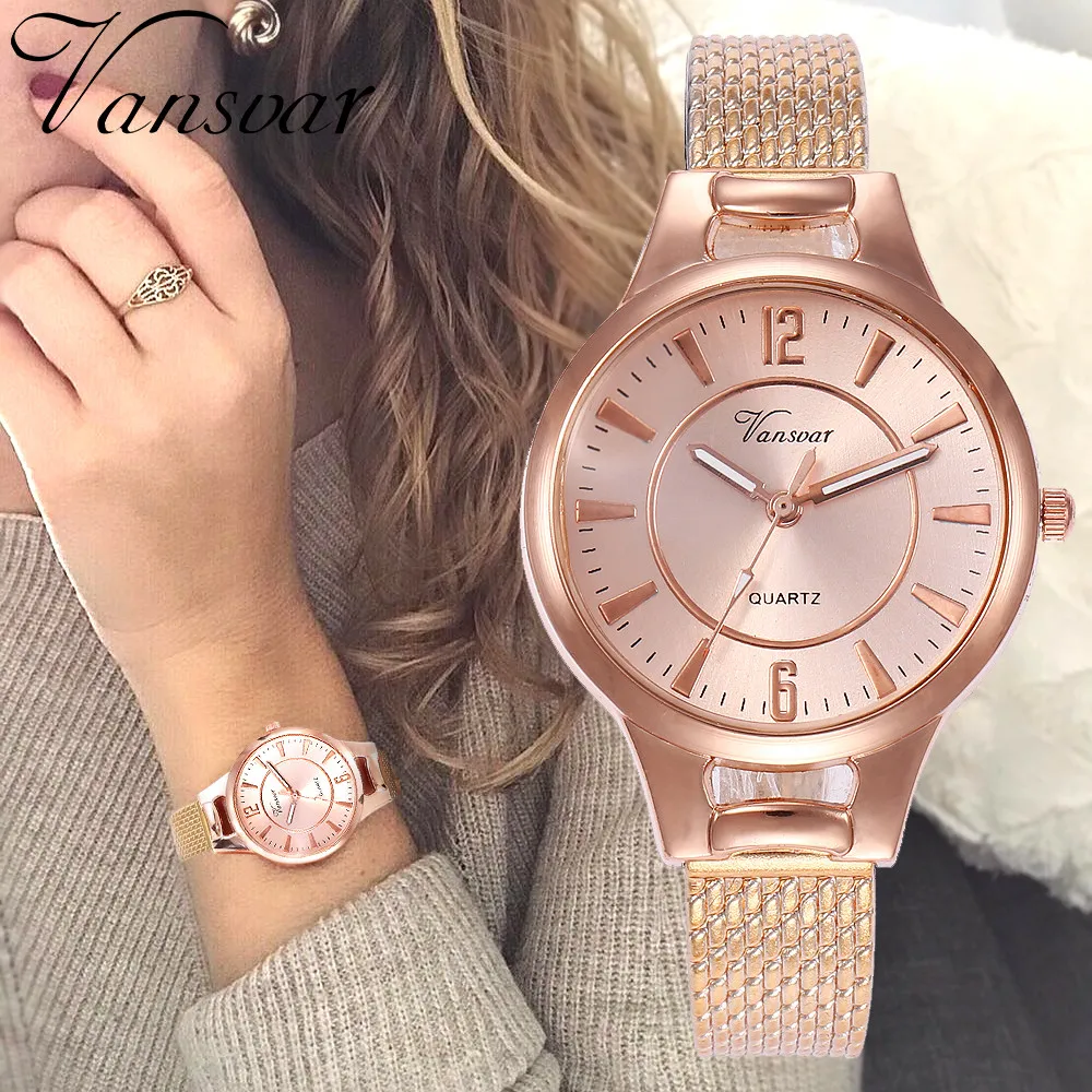 

Vansvar Fashion Temperament Women Silicone Strap Colorful Dial Quartz Watch