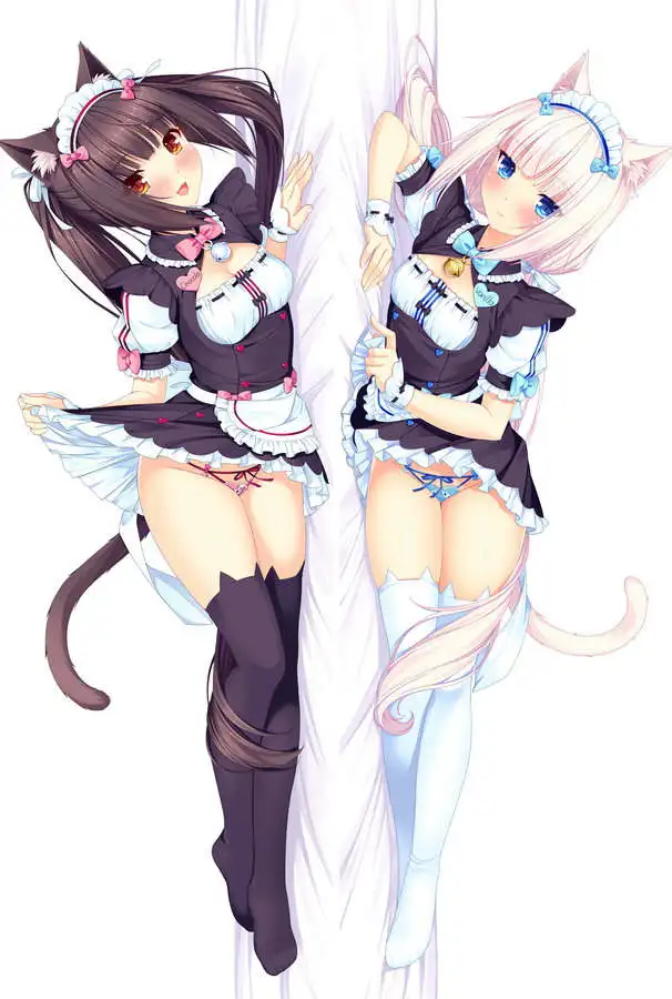 Чехол для подушки с изображением игры Nekopara Chocola Vanilla, чехол для подушки, сексуальный чехол для подушки s аниме, чехлы для диванных подушек Dakimakura