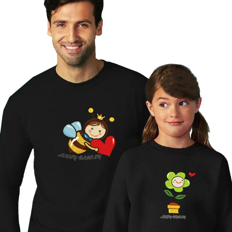 Семейные Рождественские футболки для папы, мамы и ребенка; одинаковые комплекты; хлопковые пижамы для всей семьи; одежда для мамы, папы и детей; Черный Принт