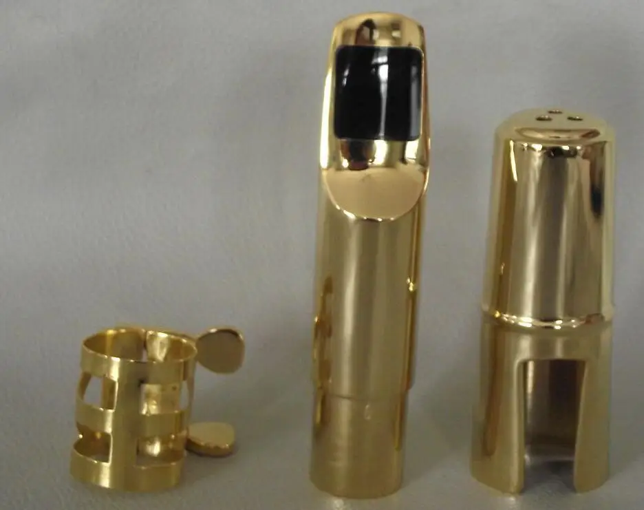 Tenor sax metal mouthpiece ligature cap Gold plate 7 or 8 Good soundParts & Accessories