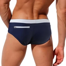 Новые мужские плавки-трусы Быстросохнущий костюм для серфинга мужские s спортивные пляжные трусы на молнии мужские с заниженной талией бикини серфинга доска нижнее белье