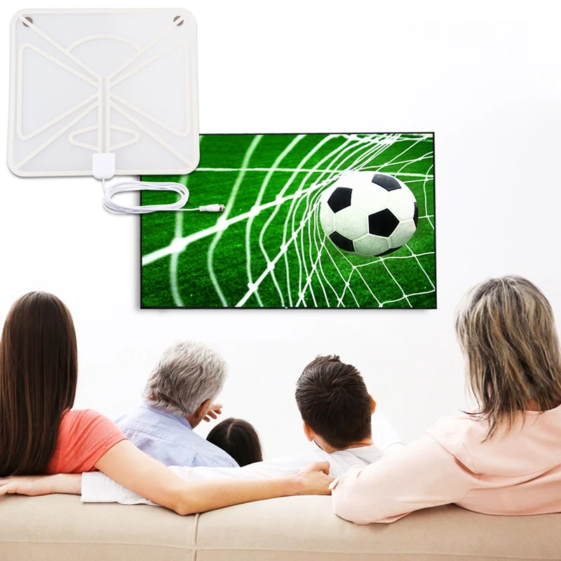 

TV Antenna Indoor HD Digital TV Antenna with 80 Miles Long Range Amplifier