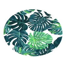 Изысканный Противоскользящий круглый тропический растительный коврик для пола Tappeto домашний декор Жилая ПЗУ коврик 40 см#27/4