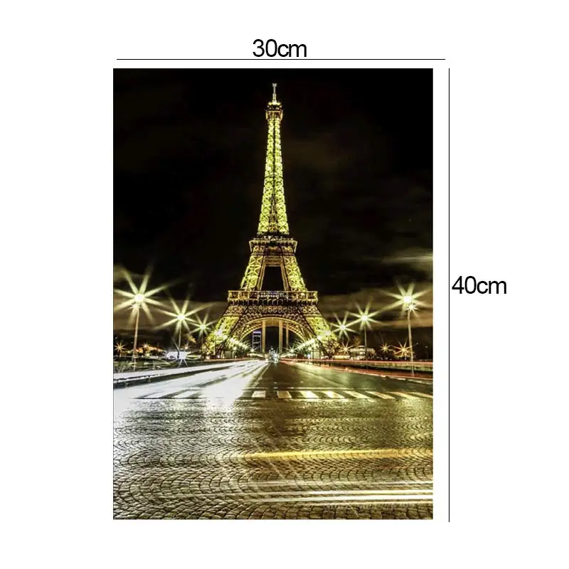 

DIY 5D Diamond Painting Cross Stitch Home Wall Decoration Eiffel Tower Embroidery Crystal Painting Mosaic Pasted 30x40CM HG