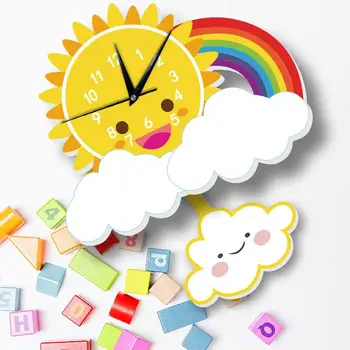 

Modern Silent 3D Cartoon Wall Clock Clocks Wall Stickers Guess Watch Mechanism Clocks Children Relogio Parede Home Decor 5ZB153