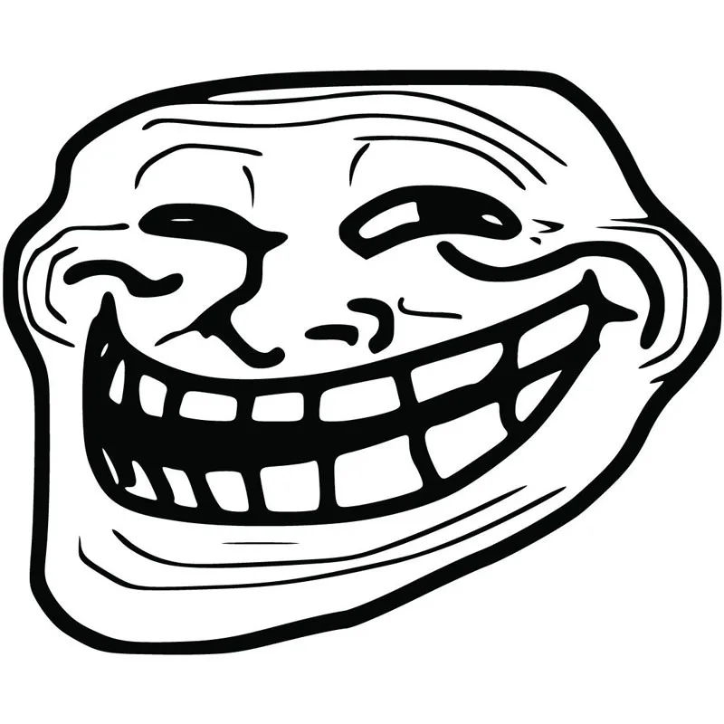 Iron-on Patch Trollface Meme Troll Face Patches Funny 