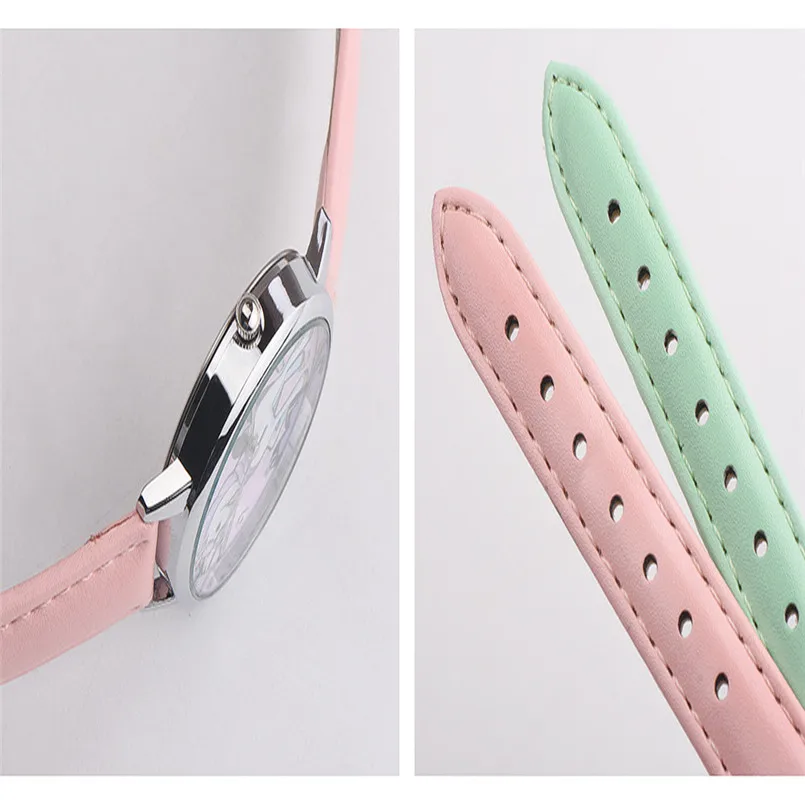 Children Students Watch Fashion Cute Animal Kids Girls Leather Band Analog Alloy Quartz Watch Best Gift #2AP19B (14)