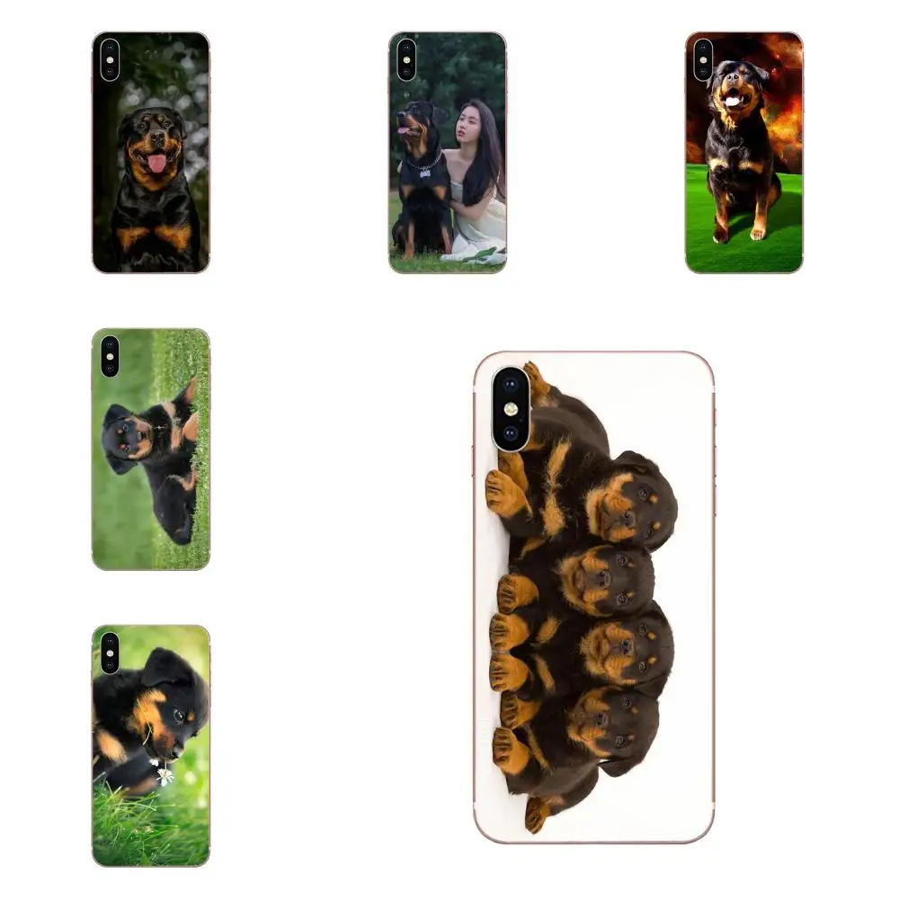Рисунок сделай сам ТПУ Собака Ротвейлер щенков для Huawei NOVA 2 V20 Y3II Y5 Y5II Y6 Y6II Y7 Y9 G8 G9 GR3