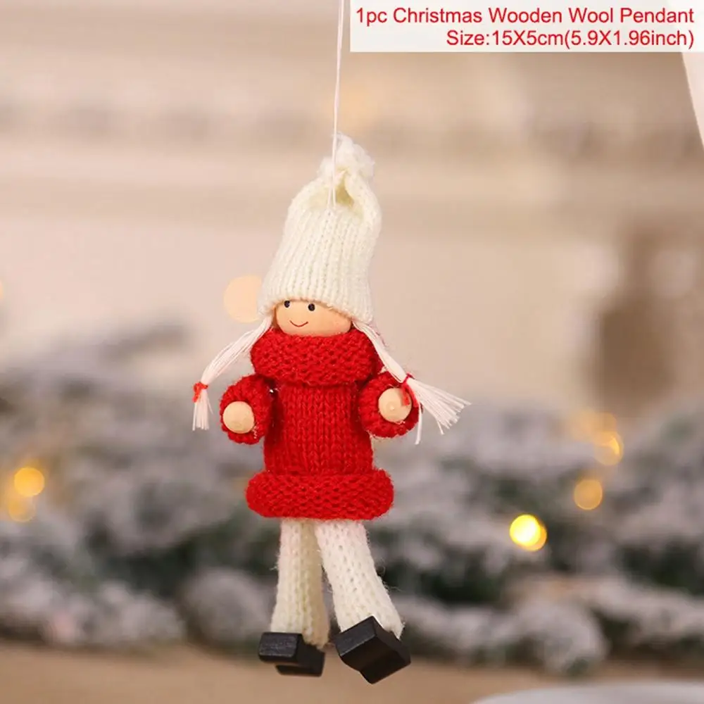 QIFU милая кукла-ангел, лыжная подвеска, рождественские украшения для дома, рождественские украшения на елку, рождественские подарки, Рождественская вечеринка - Цвет: Christmas Doll 1