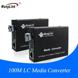 1 пара 10/100 м один режим 1310nm/1550nm 20 Одиночное Волокно разъем LC Ethernet Media Converter трансивер LC