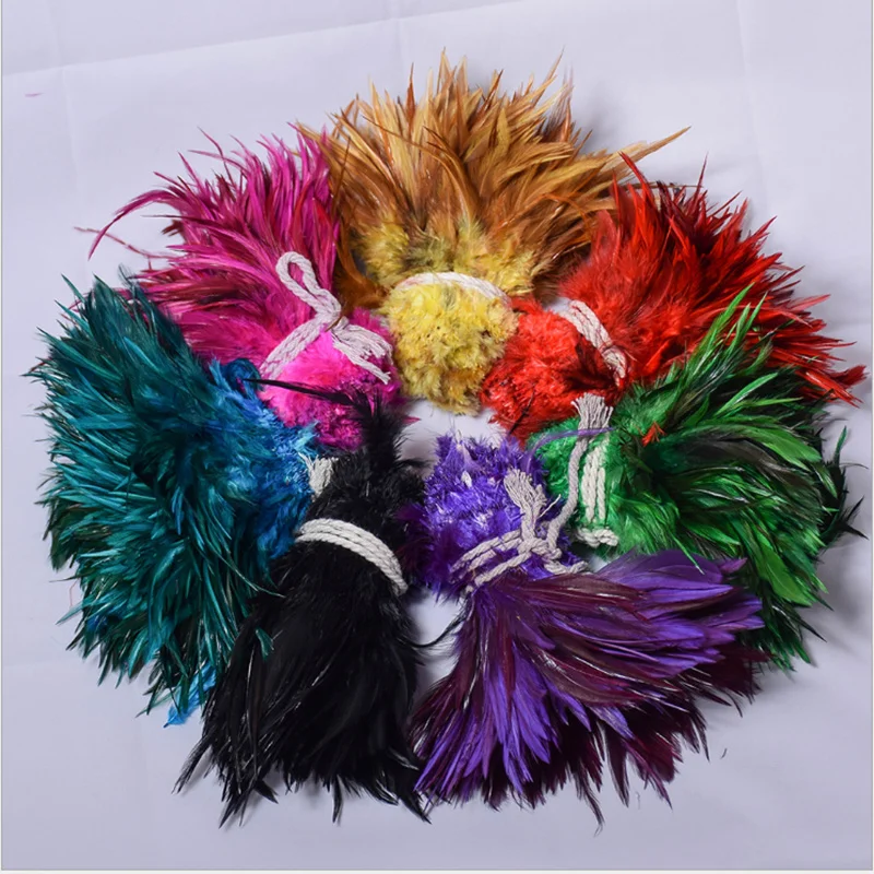 100 шт куриное перо смешанных цветов перья красивые перья для рукоделия шитья костюма Millinery DIY розница около 8-15 см Шлейфы