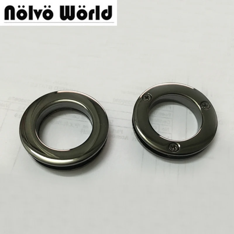 10pcs 4 colors inner 2cm grommet gunmetal grommets with 3 screws metal