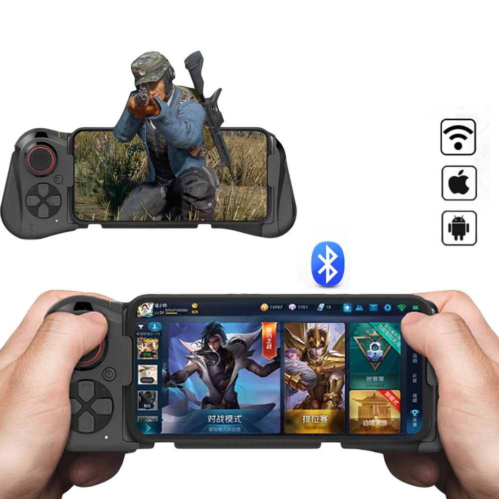 

Phone Holder For iPhone XS Max XR XS Game Mobile Phone Stand Heat Sink Cooling Bluetooth Gaming Controller Handle Holder