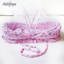 Детская Хлопковая кроватка Складная Съемная фланелевая кроватка переносная противомоскитная сетка кровать дорожная кровать ручная кроватка