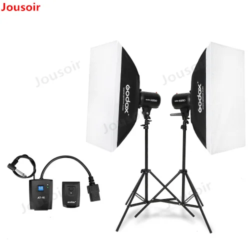 Godox строб студия Flash светильник комплект 500 W-фотографический светильник ing-Strobes, светильник, триггеры, софтбокс CD50