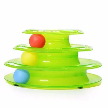 

Cat Kitten Three-tier Intellectual Play Disk Pet Toy Moving Training Toy Scratching Claw Care Mat Play Toy High Quality 2018