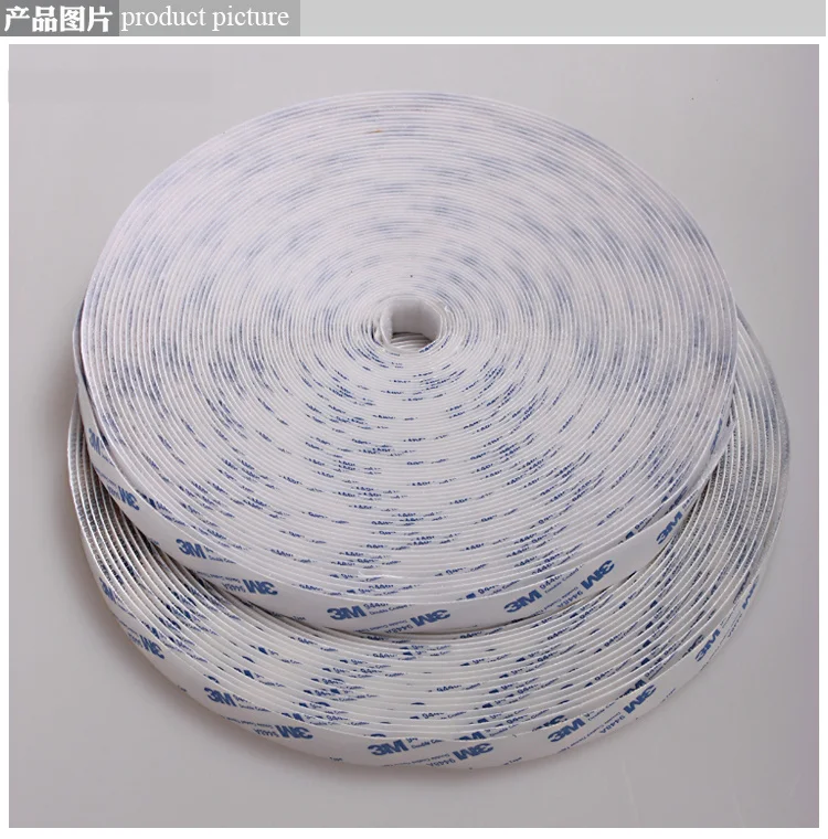 White 3M Brand Nylon Hook & Loop self adhesive fastener magic tape, bonding craft diy quilting curtain wide 2/2.5/3/4/5 CM