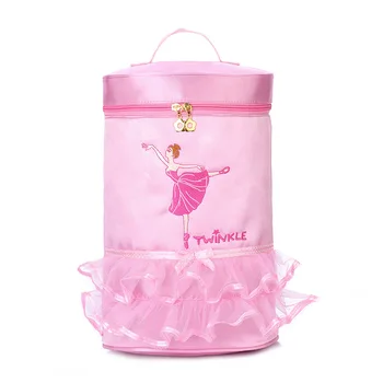 

2019 pink kids bag embroidery lovely backpack for girls Dance school bags ballet Cartoon backpack for children mochila escolar