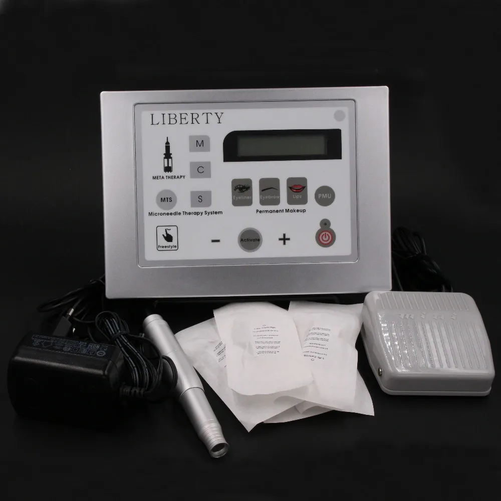 

High quality professional liberty eyebrows permanent makeup kit digital tattoo machine with 50pcs needles free shipping