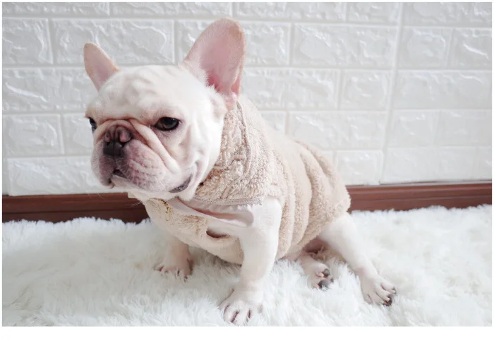[MPK Dog зимняя одежда] теплый жилет для собак маленького и среднего размера, французский Бульдог