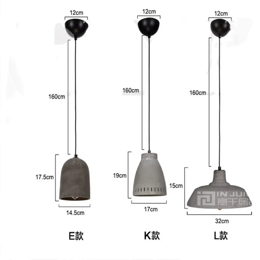 Лофт ретро винтажная промышленная цементная люстра кафе бар магазин зал клуб Ресторан потолочная лампа edison бетон Droplight